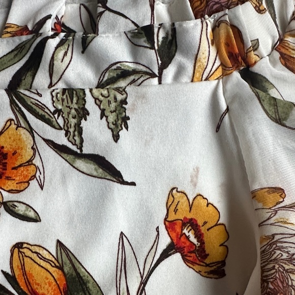 Perseption Concept Floral Off-Shoulder Blouse - Cream and Orange Size XL - Picture 5 of 7